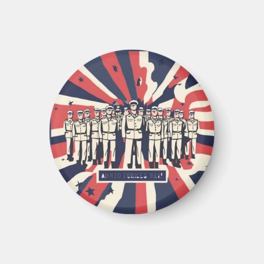 T - Shirt "Salute to Service: Happy Armed Forces D Magnet (Vorne)