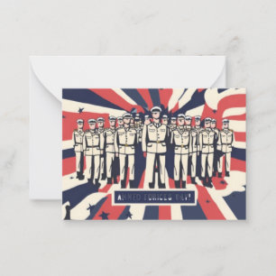 T - Shirt "Salute to Service: Happy Armed Forces D Mitteilungskarte