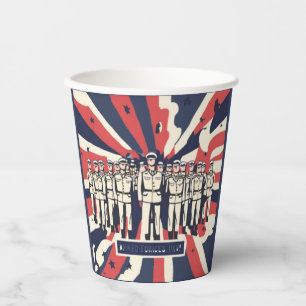 T - Shirt "Salute to Service: Happy Armed Forces D Pappbecher