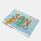 T-SHIRT San Diego Fußmatte (Schrägansicht)