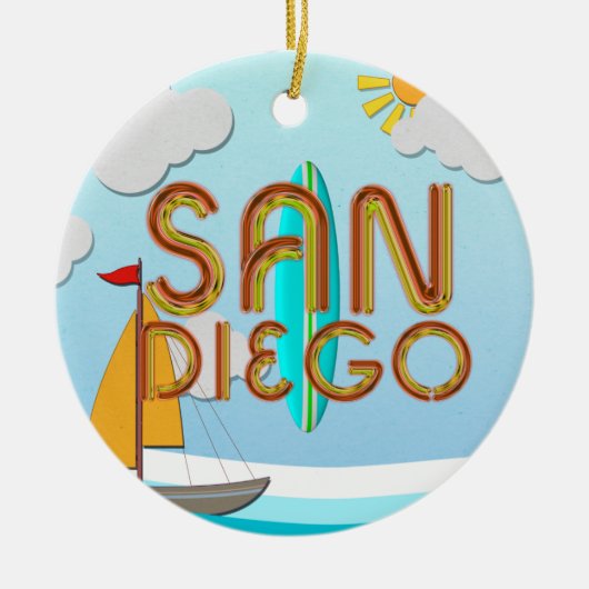 T-SHIRT San Diego Keramikornament (Vorne)