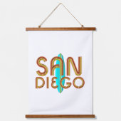 T-SHIRT San Diego Wandteppich Mit Holzrahmen (Vorderseite)