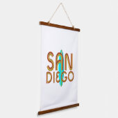 T-SHIRT San Diego Wandteppich Mit Holzrahmen (Gewinkelt)