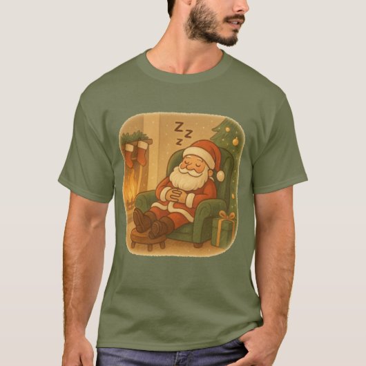 T-Shirt Santa's Cozy Christmas Nap (Vorderseite)