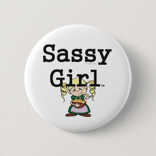 T-SHIRT Sassy Girl Button (Vorderseite)