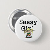 T-SHIRT Sassy Girl Button (Vorne & Hinten)