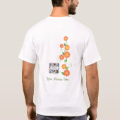 T - Shirt-Schablonen-generische orange Blumen T-Shirt (Rückseite)