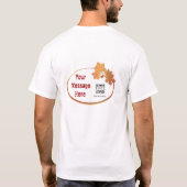 T - Shirt-Schablonen-generisches Fall-Laub T-Shirt (Rückseite)