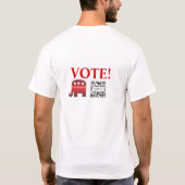T - Shirt-Schablonen-Republikaner-Elefant T-Shirt (Rückseite)