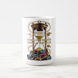 T-Shirt Schiedsrichter Bildschirmzeit, Durchsetzer Kaffeetasse
