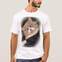 T-Shirt schielende Katze