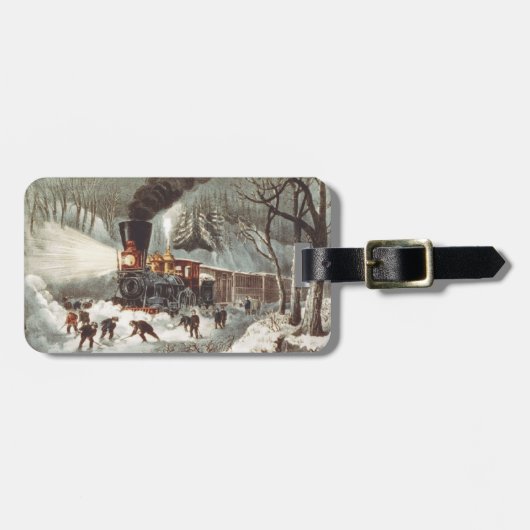 T-SHIRT Schnee-Zug Gepäckanhänger (Vorderseite horizontal)