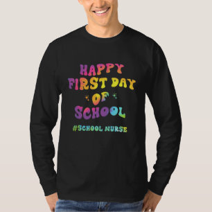 T-Shirt-Schulmädchen glücklicher erster Schultag T-Shirt