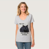 T - Shirt - Schwarz geht mit jeder Katze (Vorderseite Vollansicht)