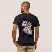 T-Shirt Schwarz mit Weltraum-Design  (Schwarz voll)