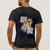 T-Shirt Schwarz mit Weltraum-Design  (Rückseite)