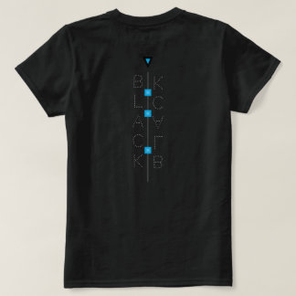 T - Shirt schwarz Punkt blau