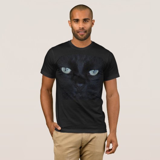 T - Shirt - Schwarze Katze (Vorne ganz)