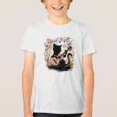 T - Shirt - Schwarze Katze (Vorderseite)