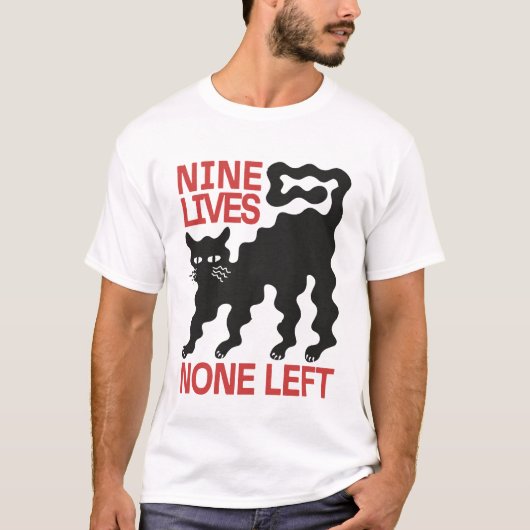 T - Shirt schwarzer Kater (Vorderseite)