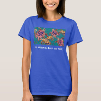 T-Shirt Schwimmen mit Schildkröten auf Maui