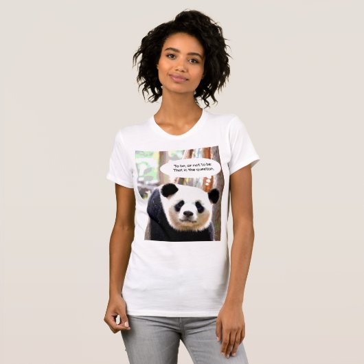 T - Shirt Shakespeare Zitat Panda Bear (Vorne ganz)