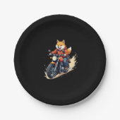 T - Shirt, Shiba Inu, Motorrad, Hund, Puppe, Pappteller (Vorderseite)