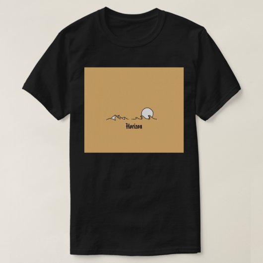 T-shirt shirt design minimalistic waves mountain (Design vorne)