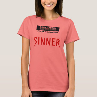 T - Shirt SINNER FÜR FRAUEN, WEISS/SCHWARZ