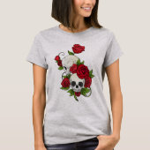 T - Shirt Skull Blume (Vorderseite)