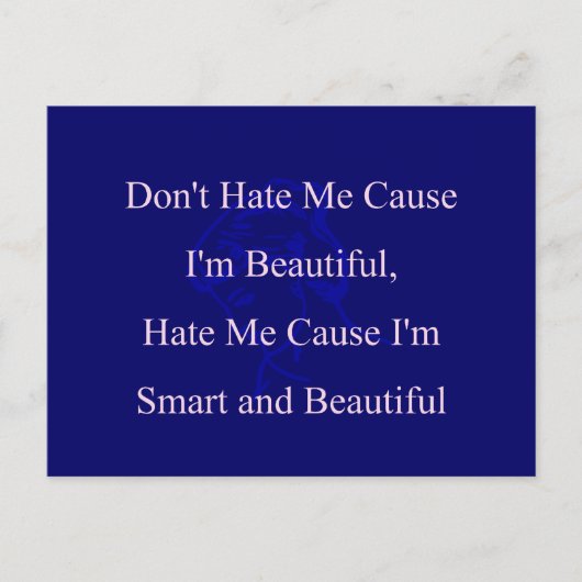 T-SHIRT Smart & Beautiful Postkarte (Vorderseite)
