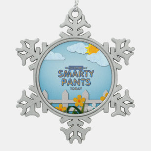 T-SHIRT Smarty-Hosen Schneeflocken Zinn-Ornament