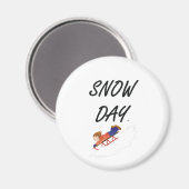 T-SHIRT Snow Day Magnet (Vorderseite/Rückseite)