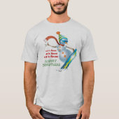 T-Shirt - Snowboarding-WeihnachtsSchneemann (Vorderseite)