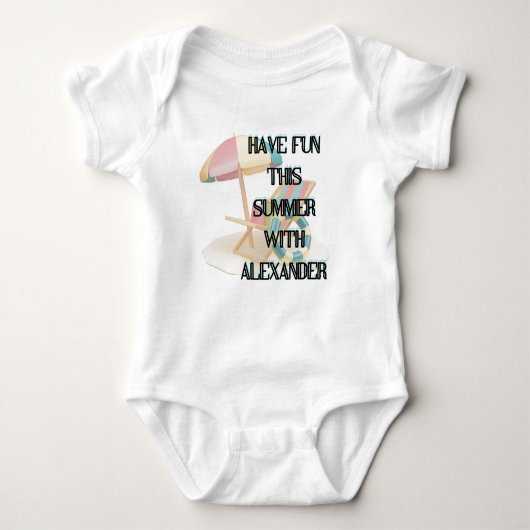 T - Shirt Sommerspass Alexander Baby Bodysuit. (Vorderseite)