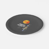 T - Shirt-Sonnensystem Pappteller (Schrägansicht)