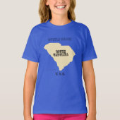 T - Shirt - South Carolina Karte mit Stadt (Vorderseite)