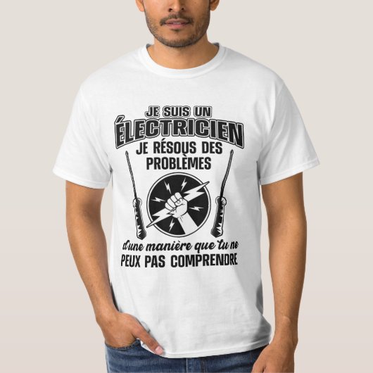 T - Shirt Spaß électricien (Vorderseite)
