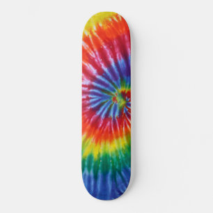 T-Shirt Spiralwirbel - Regenbogen Skateboard