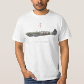 T-Shirt Spitfire Pierre Clostermann (Vorderseite)