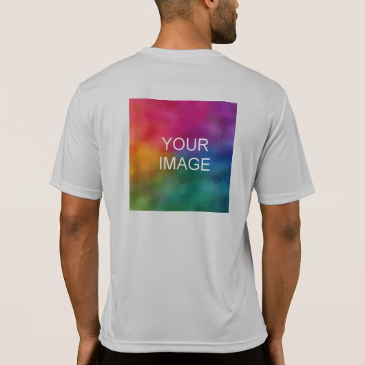 T - Shirt Sport Silber an der Vorderseite und hint (Rückseite)