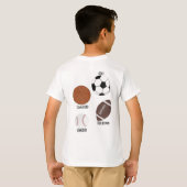 T - Shirt Sports Basketball Fußball Baseball Fußba (Schwarz voll)