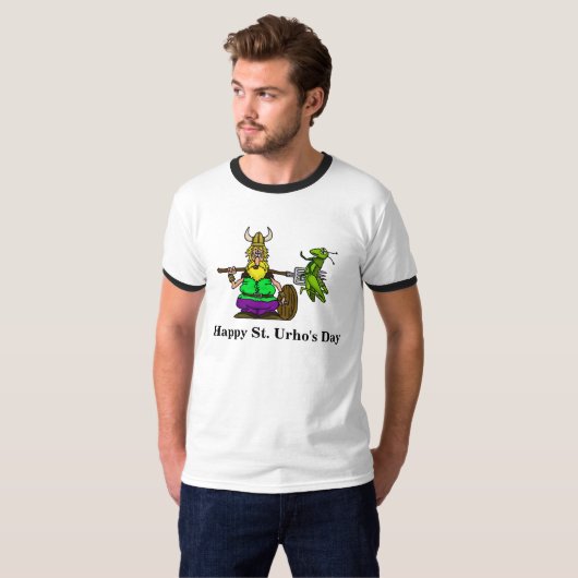 T - Shirt St. Urho mit erstochener Heuschrecke (Vorne ganz)