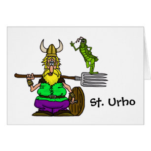 T - Shirt St. Urho mit Friedensheuschrecken-Karte