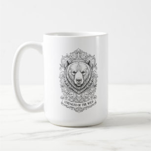 T-Shirt 'Stärke des wilden Bären' im Vintage-Stil Kaffeetasse