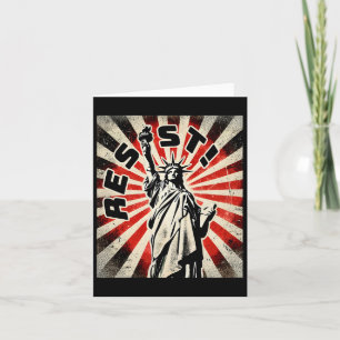T-Shirt-Statue der Freiheit Resist Aktivismus befr Karte