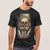 T - Shirt Steampunk, Graffiti-Schädel (Vorderseite)