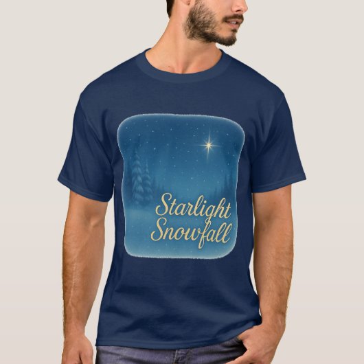 T-Shirt   Sternenlicht Schneefall (Vorderseite)