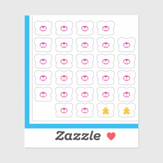 T-Shirt-Sticker - Board-Game-Paar Aufkleber (Blatt)