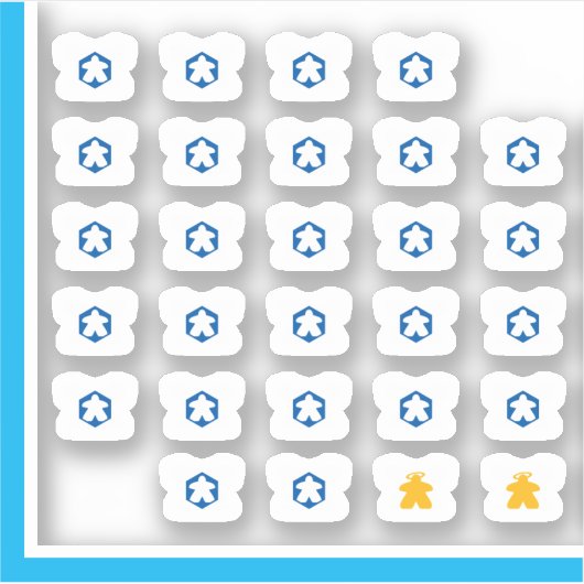 T-Shirt-Sticker - Board Game Typ Aufkleber (Vorderseite)